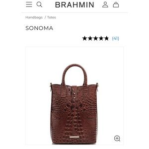 SOLD OUT! Brahmin “Sonoma” Pecan Melbourne Wine Tote - NWT!